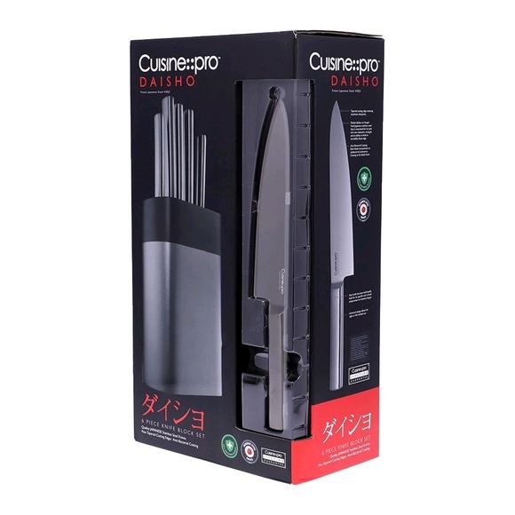 Cuisine Pro‎ Daisho Nara Japanese Stainless Steel 6 Pc Knife Block Set MSRP $400